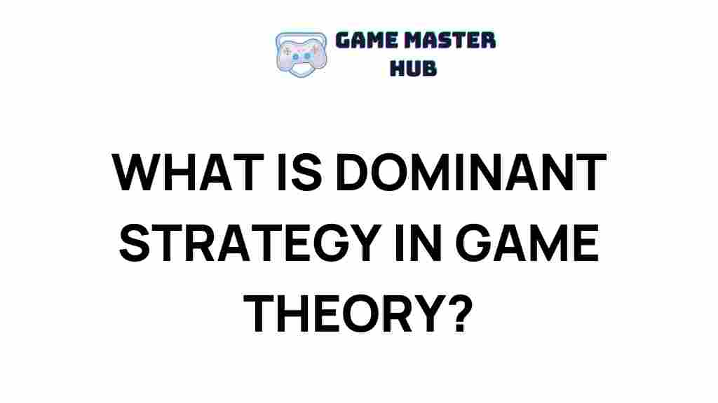 dominant-strategy-game-theory